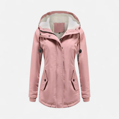 Damen Winterjacke mit Kapuze und Fleecefutter