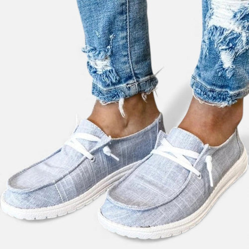 Leinenslipper Damen mit leichter Sohle