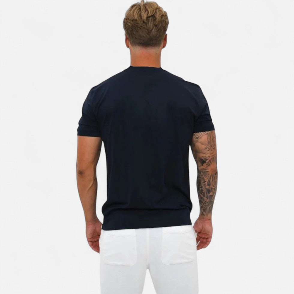 Herren Basic Fit T Shirt aus Baumwoll Stretch
