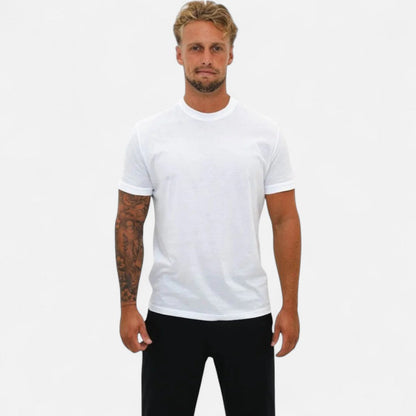 Herren Basic Fit T Shirt aus Baumwoll Stretch