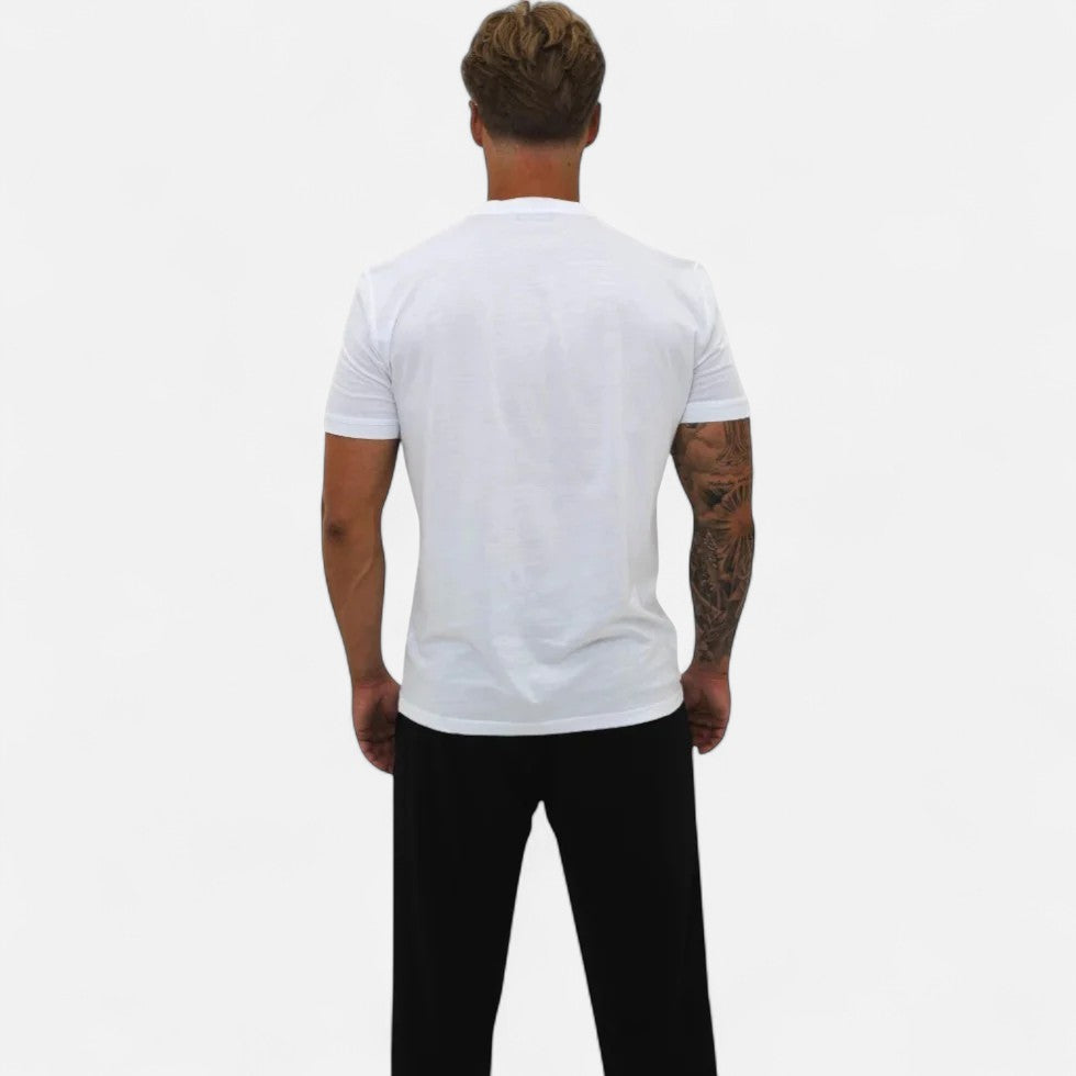 Herren Basic Fit T Shirt aus Baumwoll Stretch
