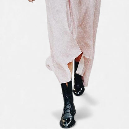 Damen Leder Stiefeletten mit Schnürung