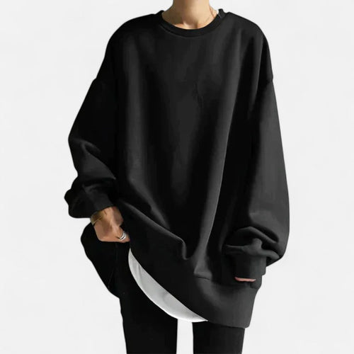 Lockeres Sweatshirt mit Rundhalsausschnitt