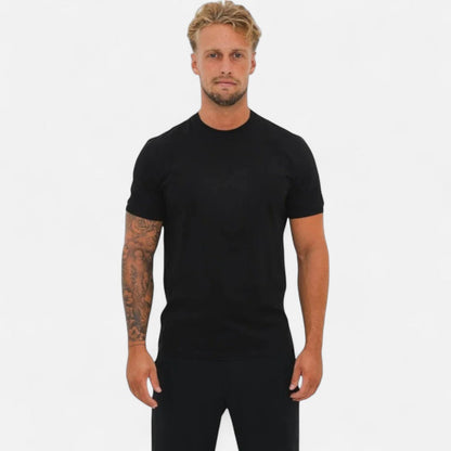 Herren Basic Fit T Shirt aus Baumwoll Stretch