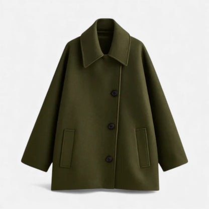 Damen Oversize Wollmantel mit weiter Silhouette