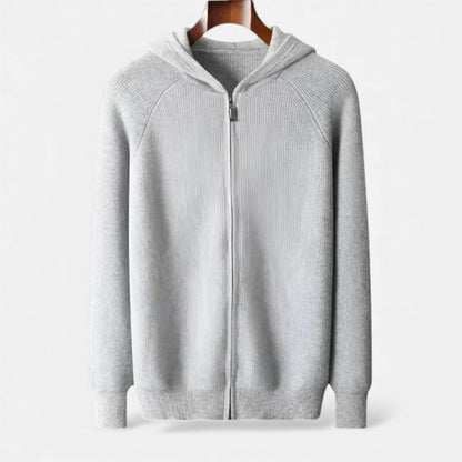 Herren Strick Hoodie mit Reißverschluss
