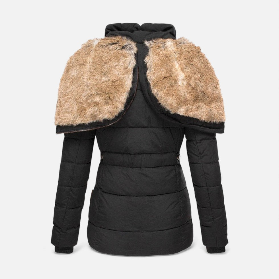 Damen Winterjacke mit Fellkapuze