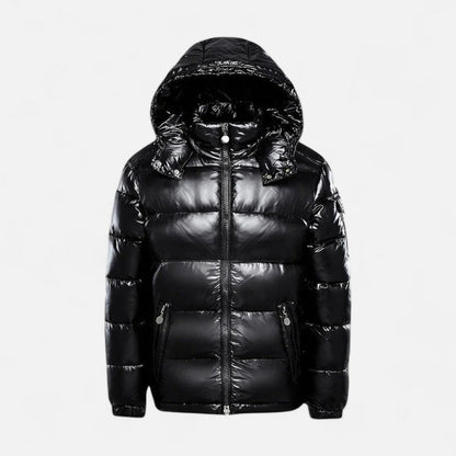 Steppjacke mit Kapuze und Reißverschluss für Herren